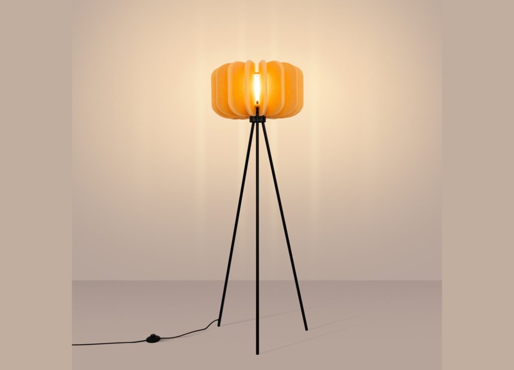 Lampadaire MULA 45 jaune et noir E27 – vue complémentaire 4