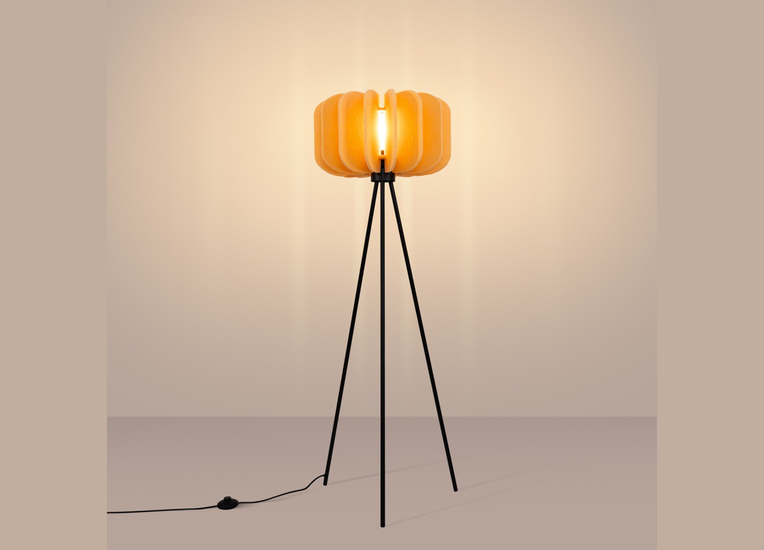 Lampadaire MULA 45 jaune et noir E27 – vue complémentaire 4