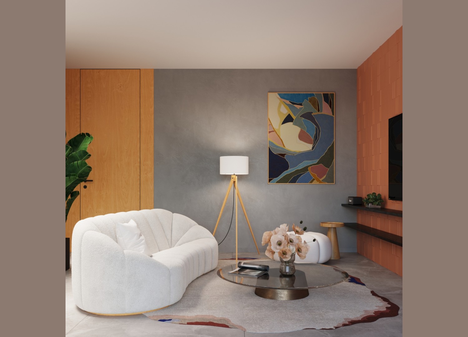 Lampadaire NATT blanc et bois naturel E27 – dimensions
