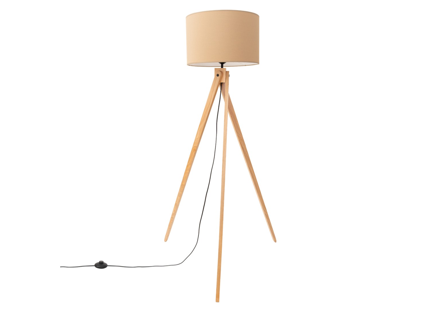 Lampadaire NATT taupe et bois naturel E27 – vue complémentaire 2