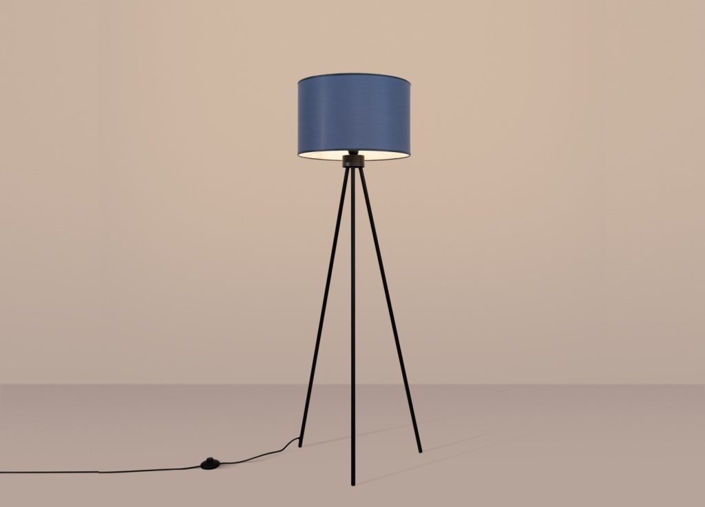 Lampadaire NEVIA bleu marine 135 cm E27 – vue 4