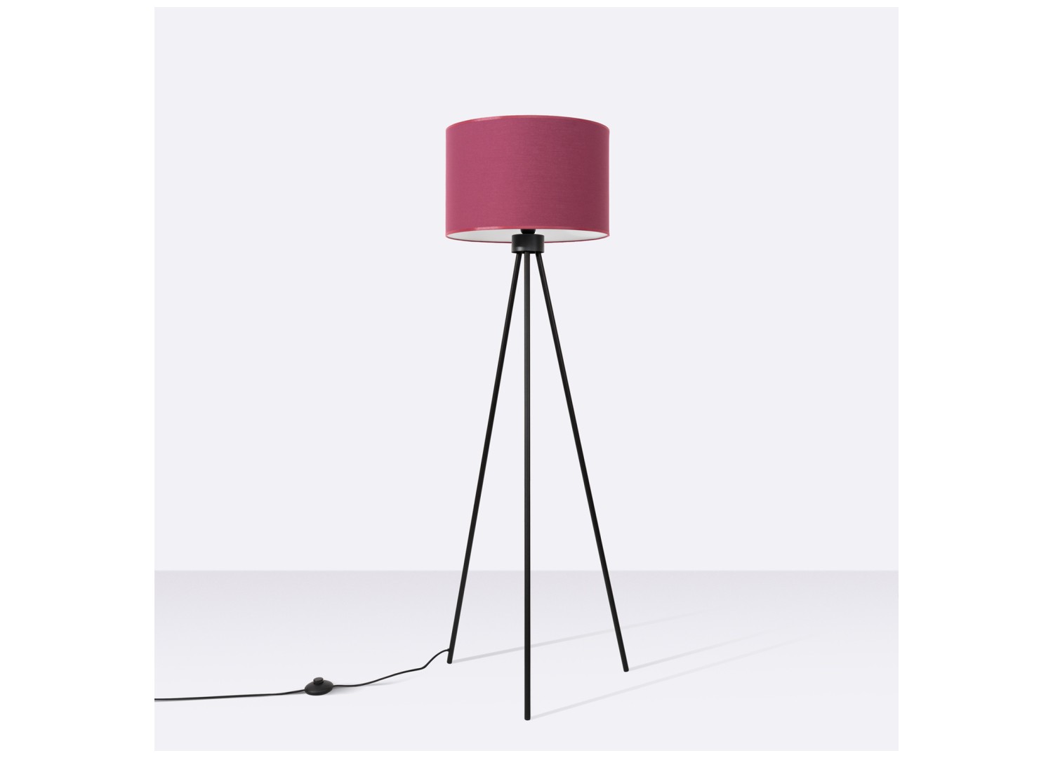 Lampadaire NEVIA bordeaux 135 cm E27 – vue 3