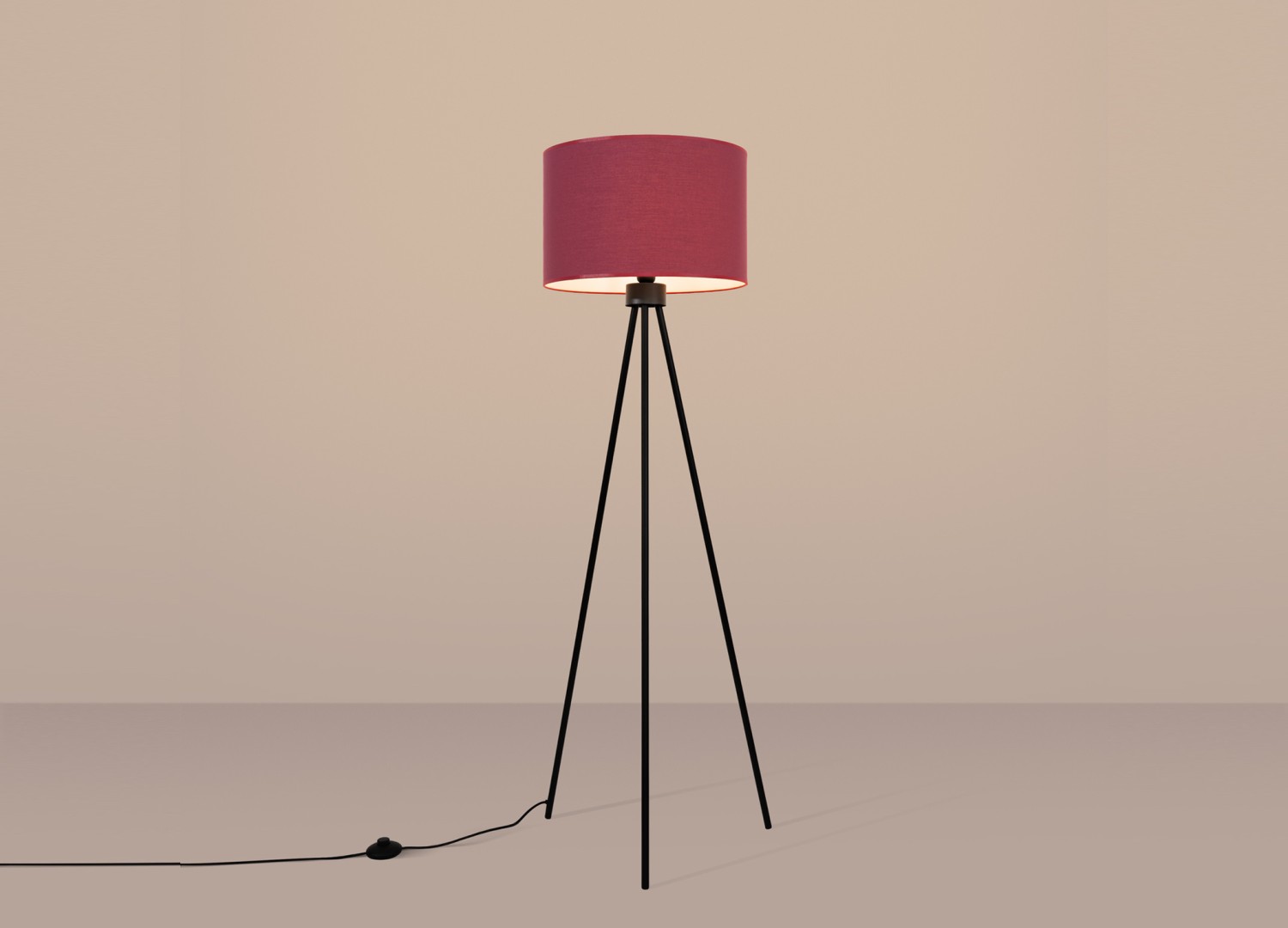Lampadaire NEVIA bordeaux 135 cm E27 – vue 4