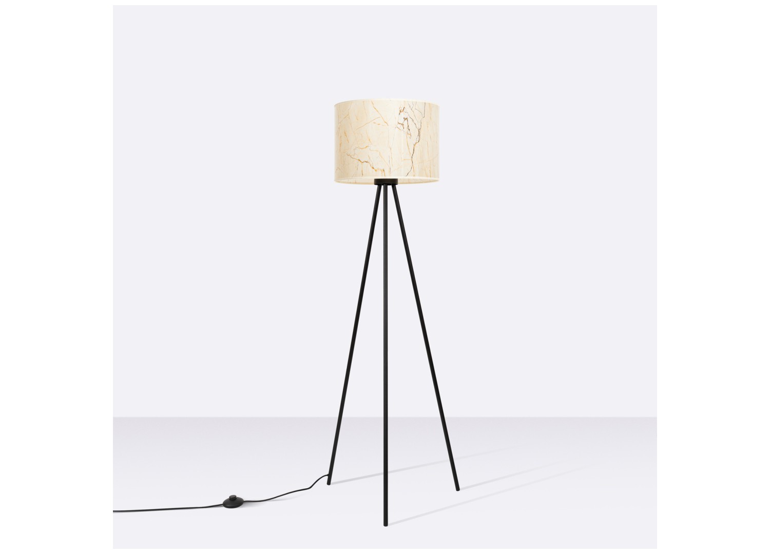 Lampadaire NEVIA effet marbre beige 135 cm E27 – vue 3