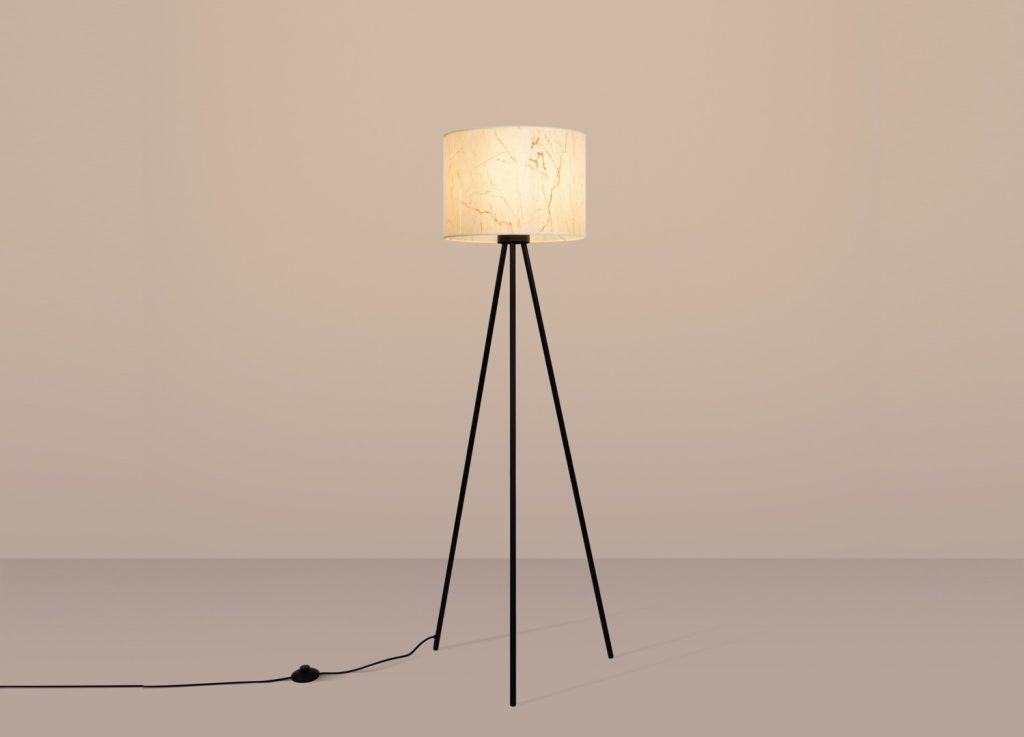 Lampadaire NEVIA effet marbre beige 135 cm E27 – vue 4