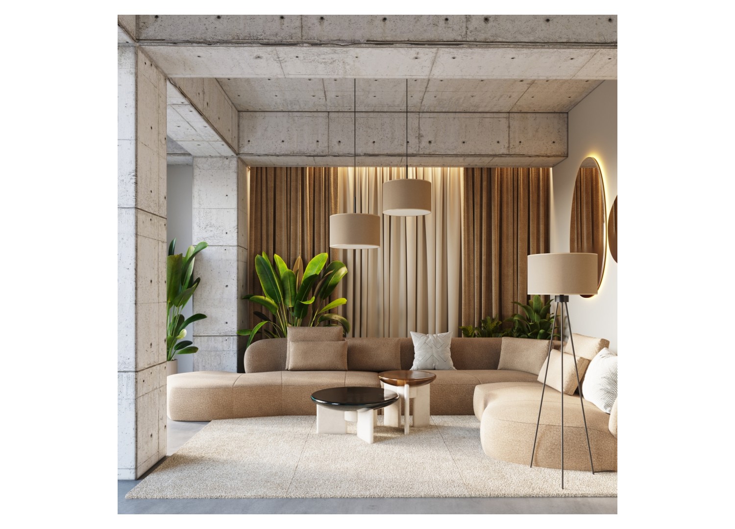 Lampadaire NEVIA taupe 135 cm E27 – dimensions et schéma technique