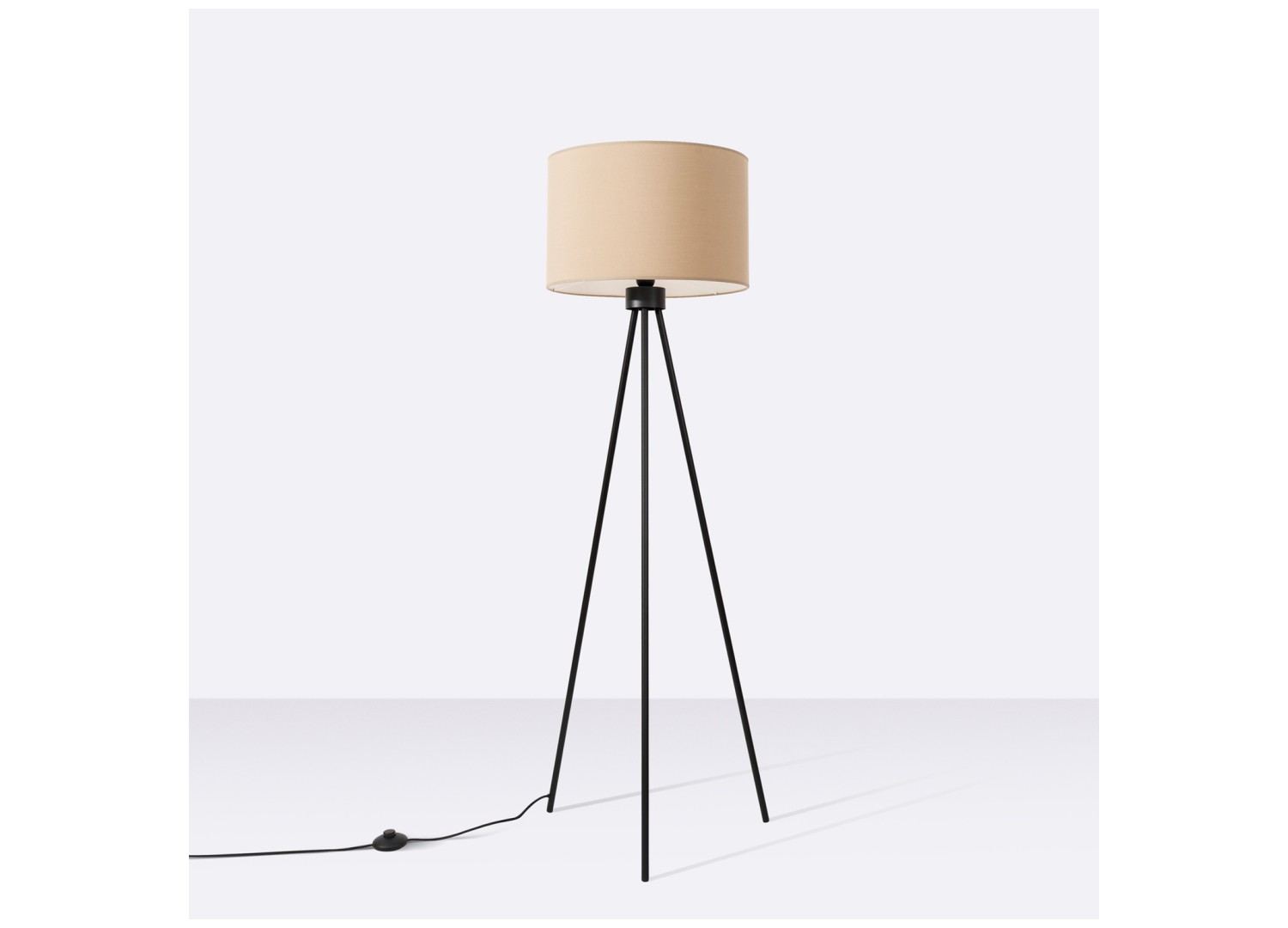 Lampadaire NEVIA taupe 135 cm E27 – vue 3