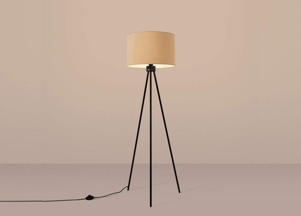 Lampadaire NEVIA taupe 135 cm E27 – vue 4
