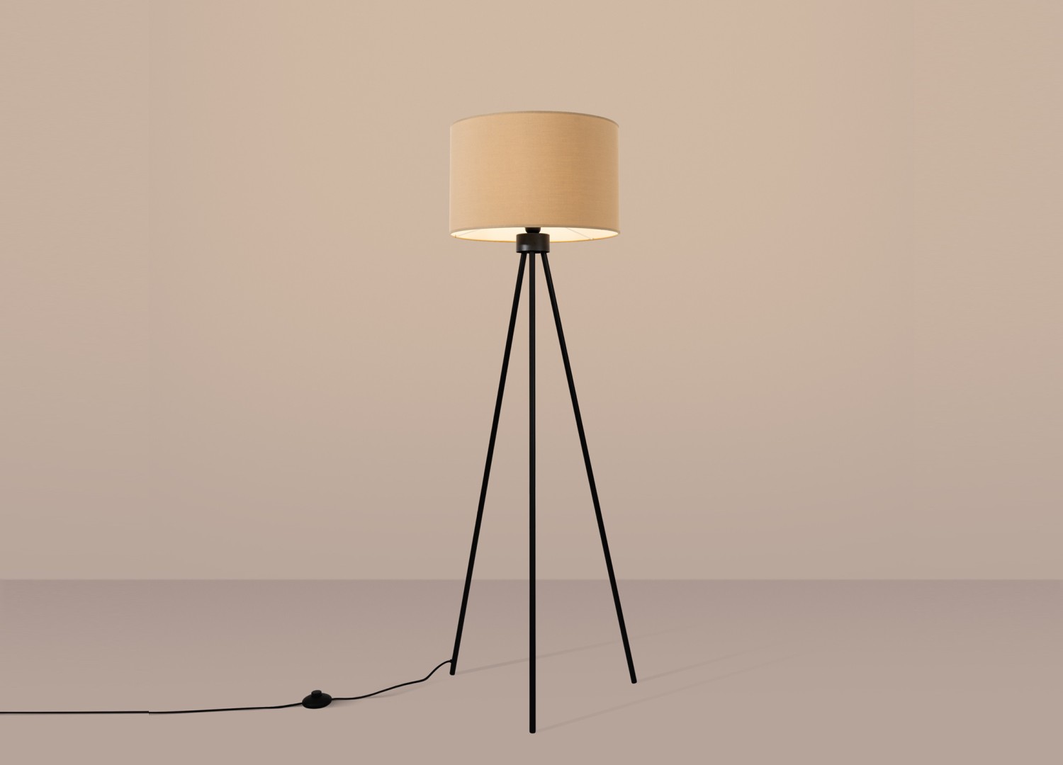 Lampadaire NEVIA taupe 135 cm E27 – vue 4