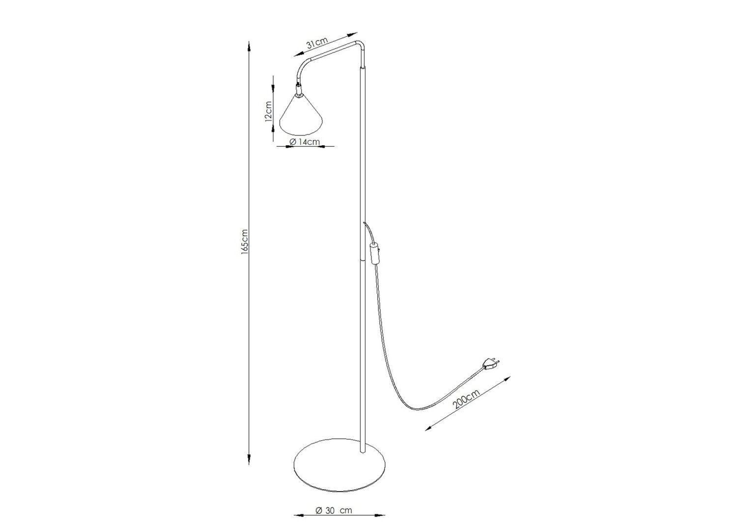 Lampadaire NOX ocre rouge – vue complémentaire 9
