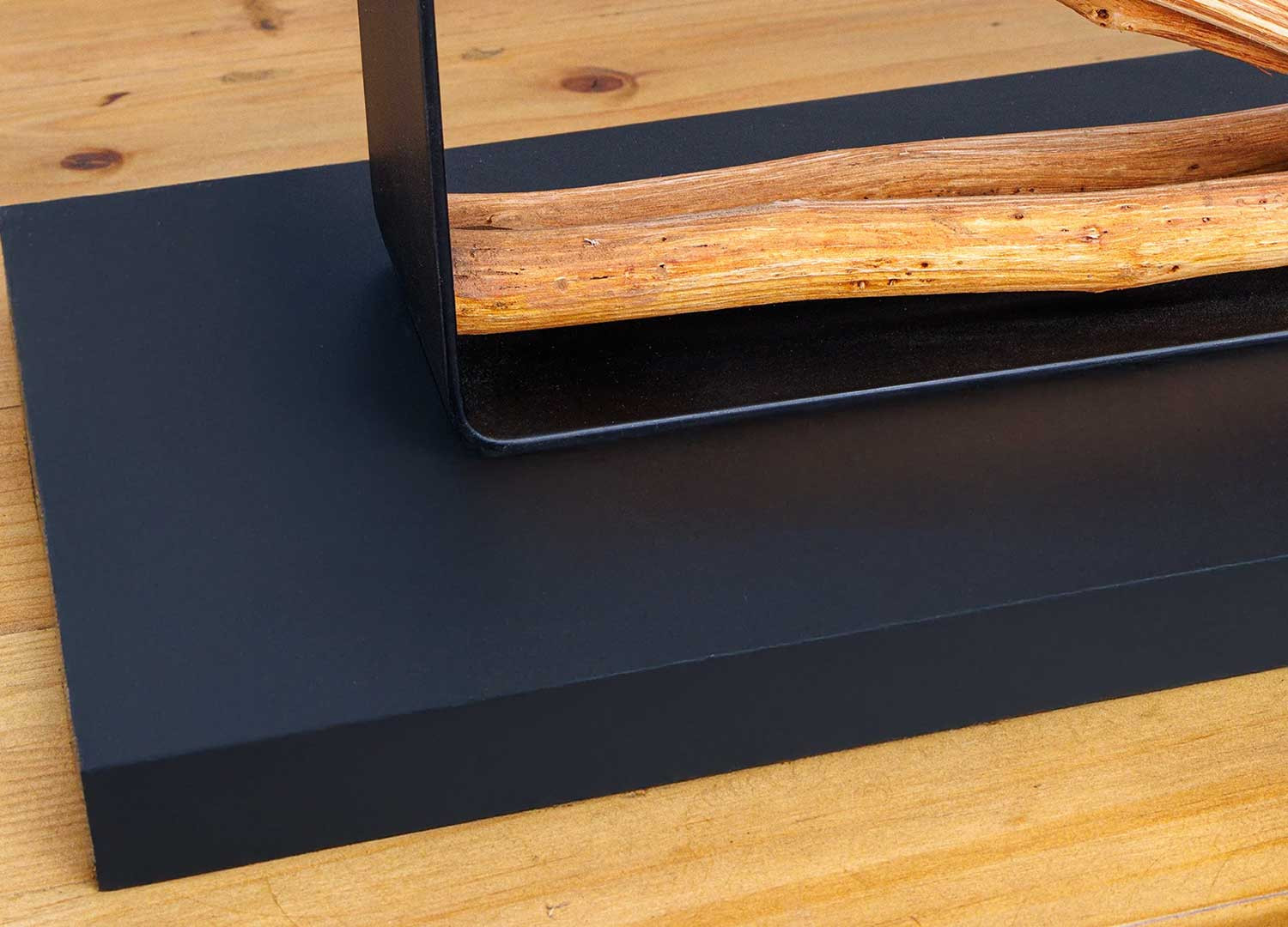 Lampe à poser abat-jour beige et bois de longane Orion
