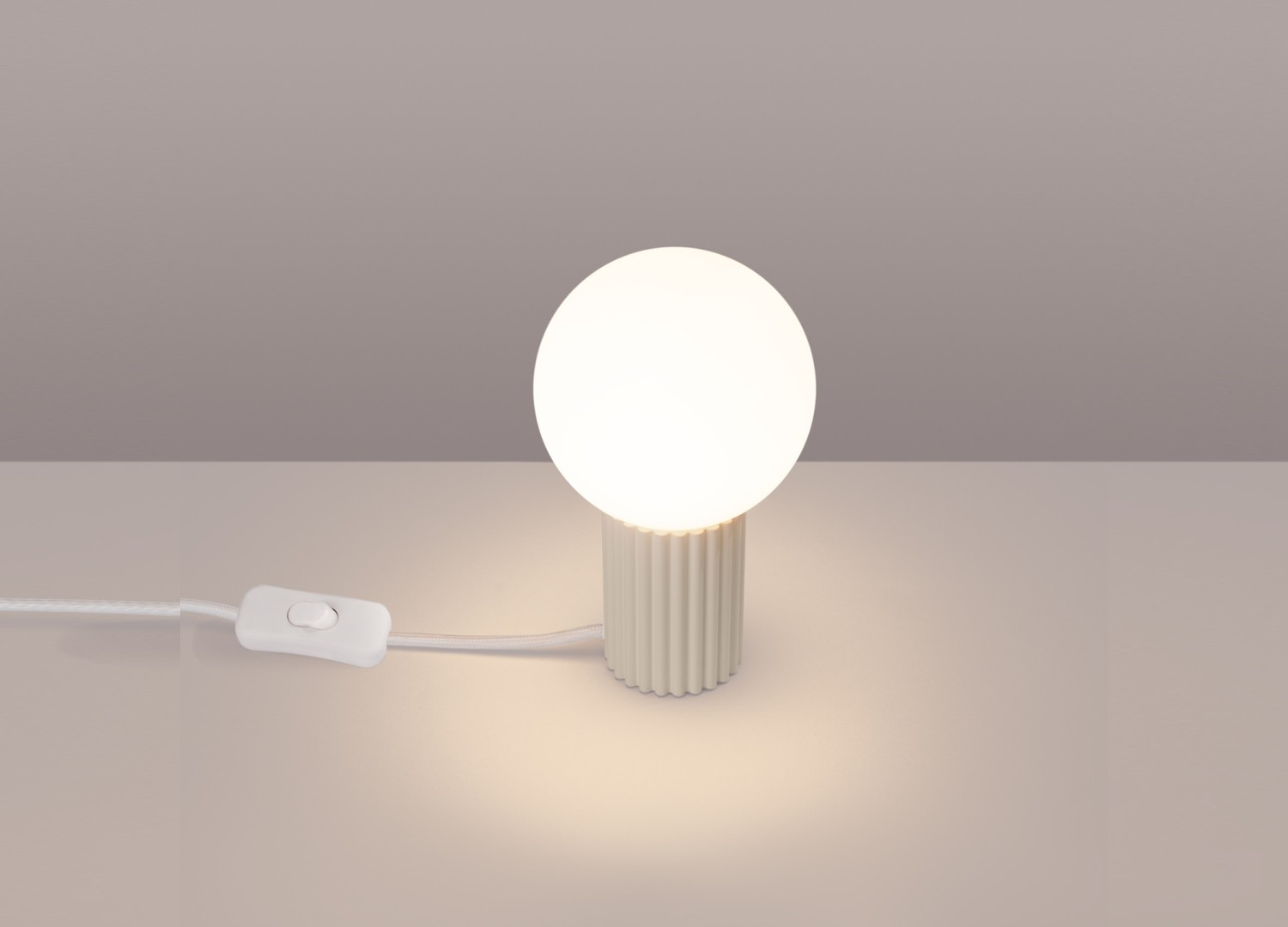 Lampe à poser HALO beige – vue complémentaire 3