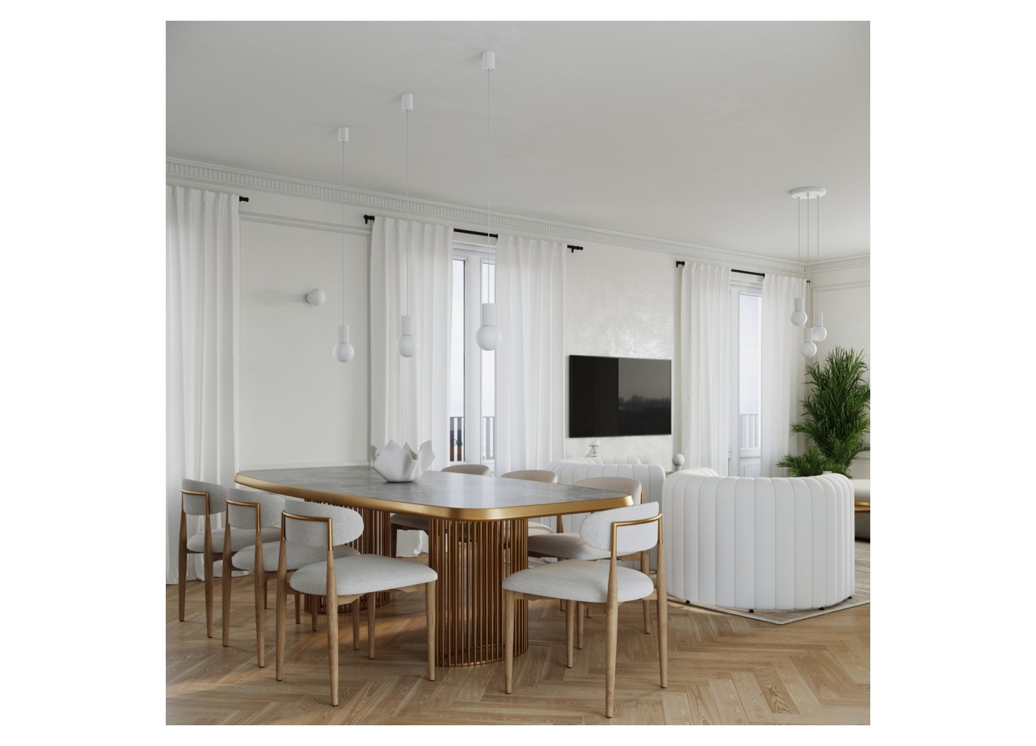 Lampe à poser HALO blanc – dimensions