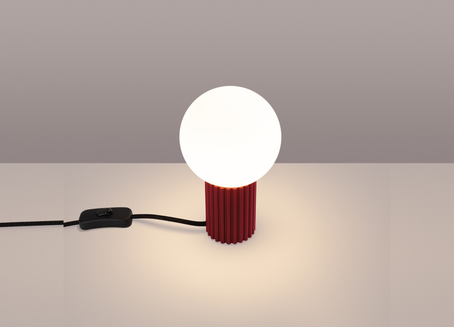 Lampe à poser HALO bordeaux – vue complémentaire 3