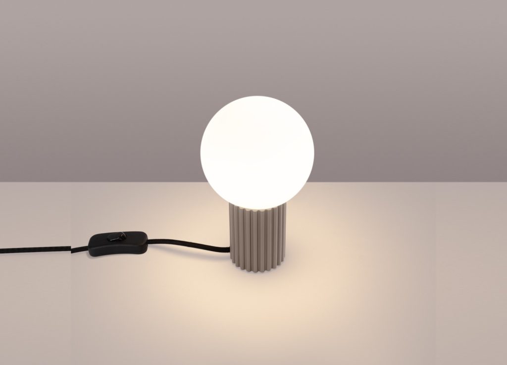 Lampe à poser HALO taupe – vue complémentaire 3