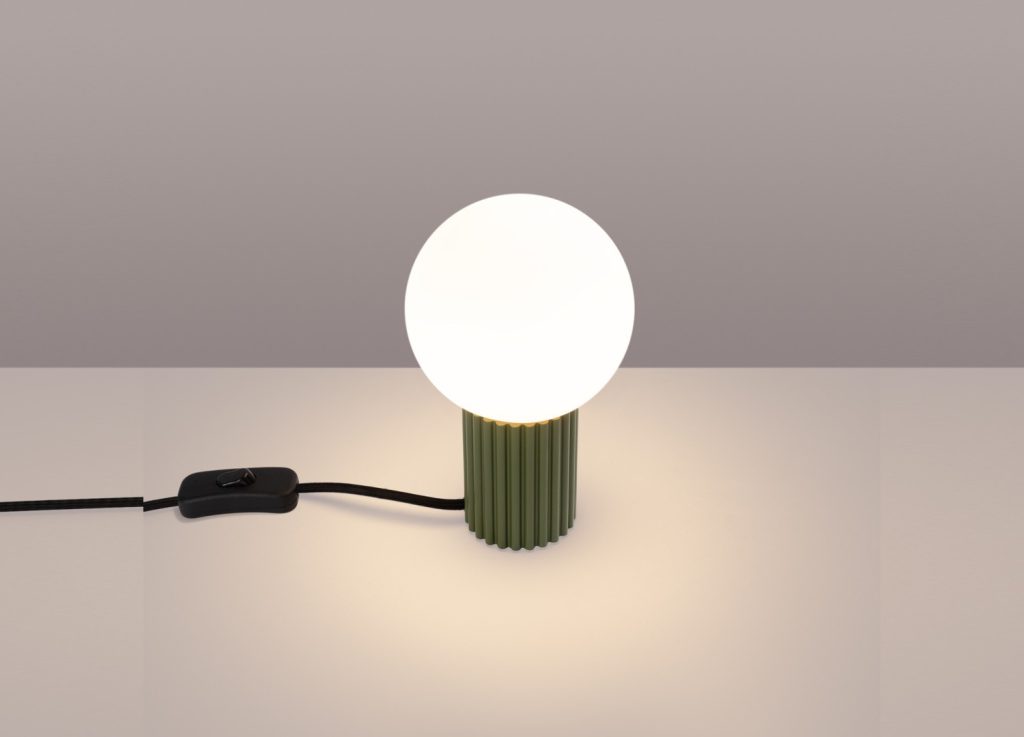 Lampe à poser HALO vert olive – vue complémentaire 3
