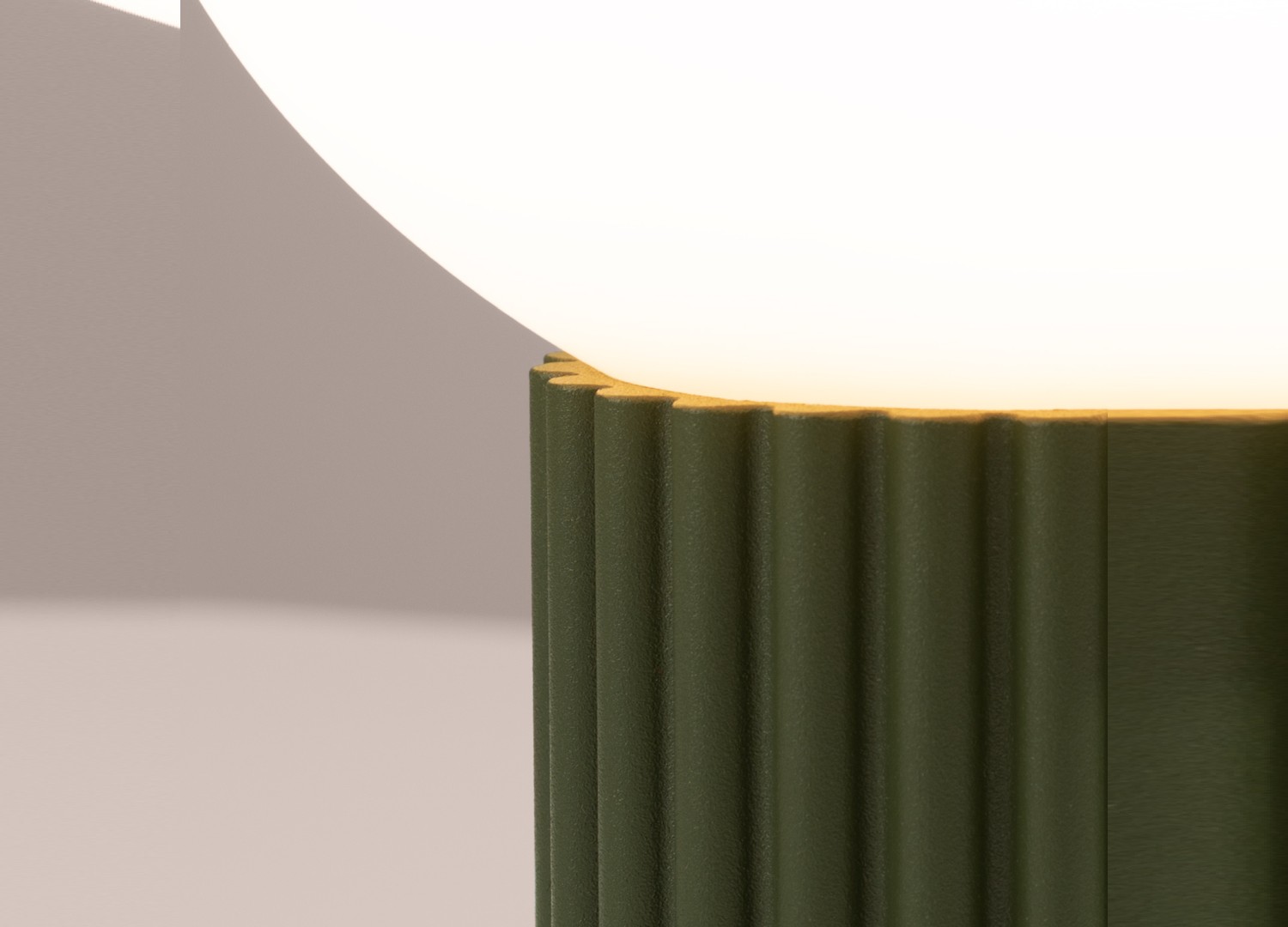 Lampe à poser HALO vert olive – vue complémentaire 6