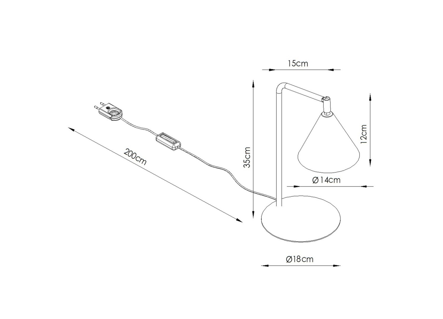 Lampe à poser NOX blanc – vue complémentaire 9