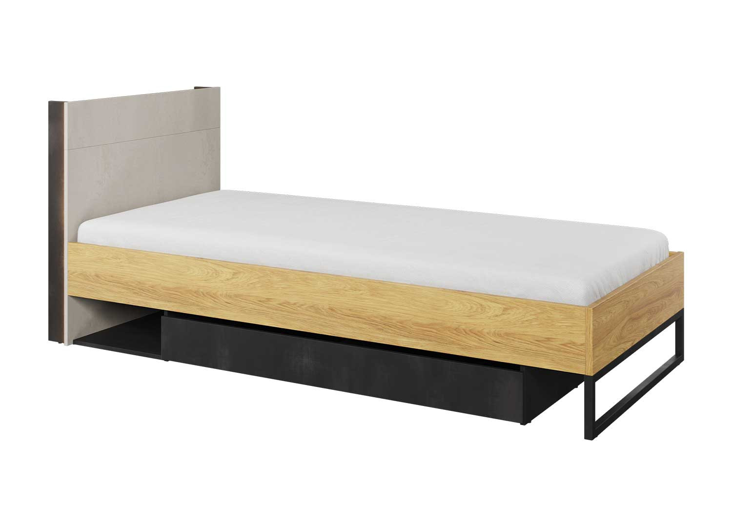 Lit 90x200 cm adolescent avec tiroir de lit