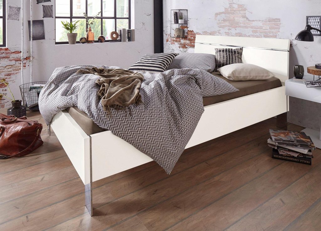 Lit adulte blanc 140x200 cm