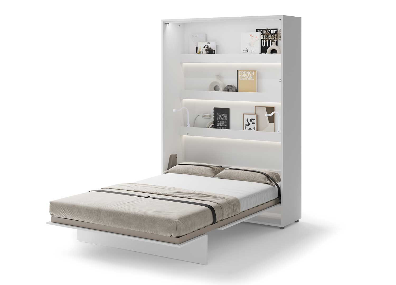 Lit blanc escamotable vertical 140x200 cm Bed Concept
