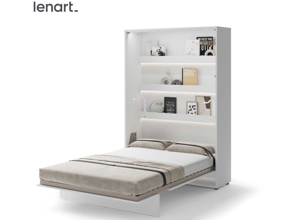 Lit blanc escamotable vertical 140x200 cm Bed Concept