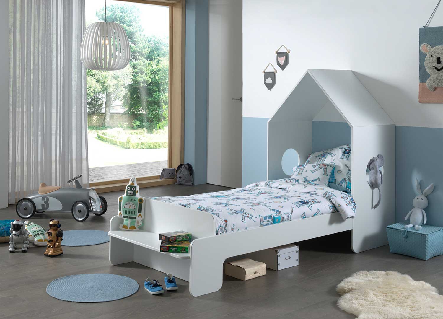 Lit cabane blanc 2 couchages