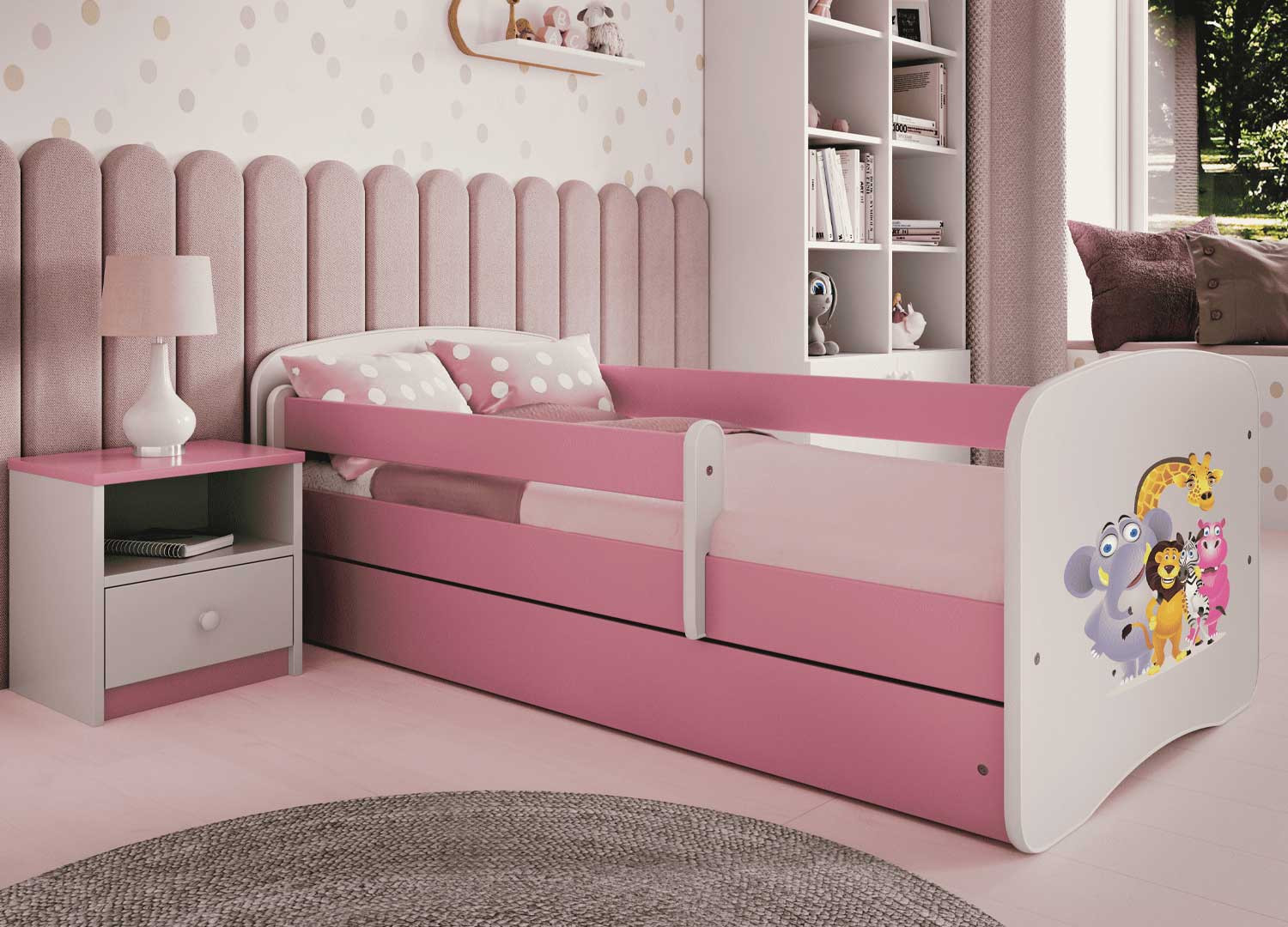 Lit enfant bas 1 place avec tiroir de lit + sommier + matelas