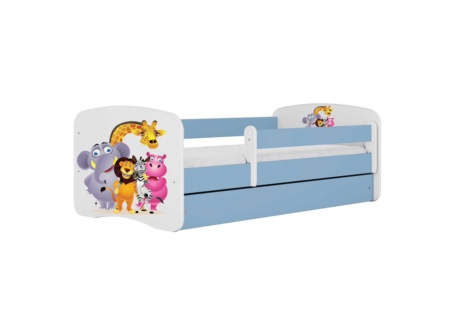 Lit enfant bas 1 place avec tiroir de lit + sommier + matelas