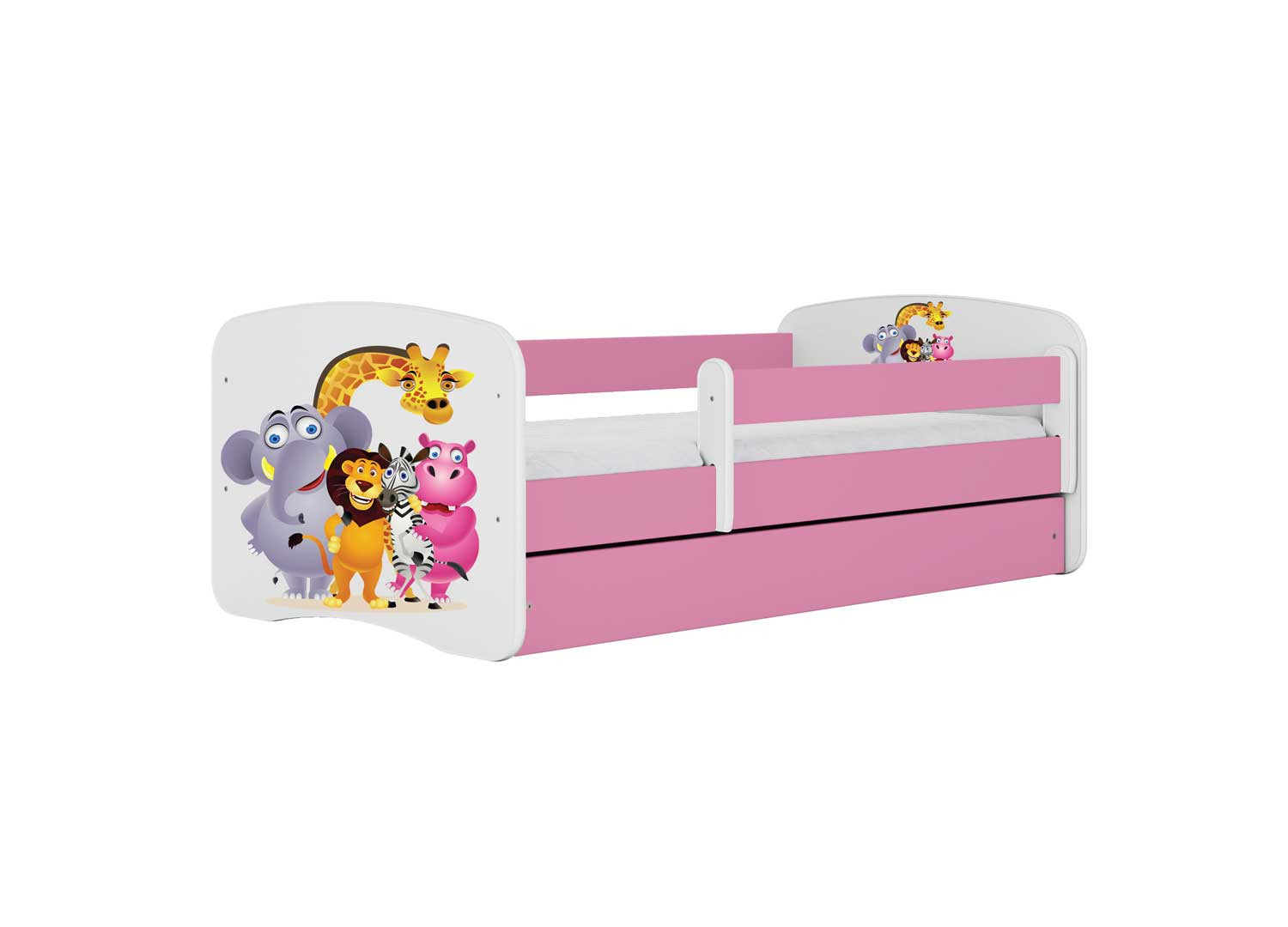 Lit enfant bas 1 place avec tiroir de lit + sommier + matelas