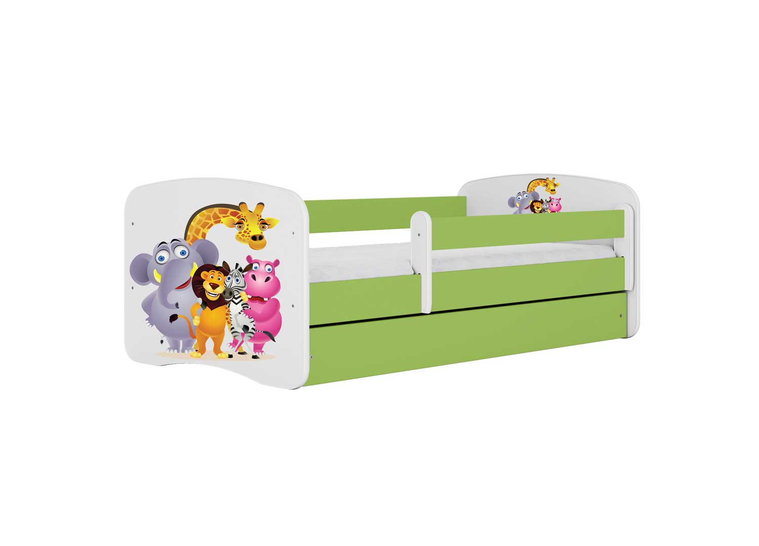 Lit enfant bas 1 place avec tiroir de lit + sommier + matelas