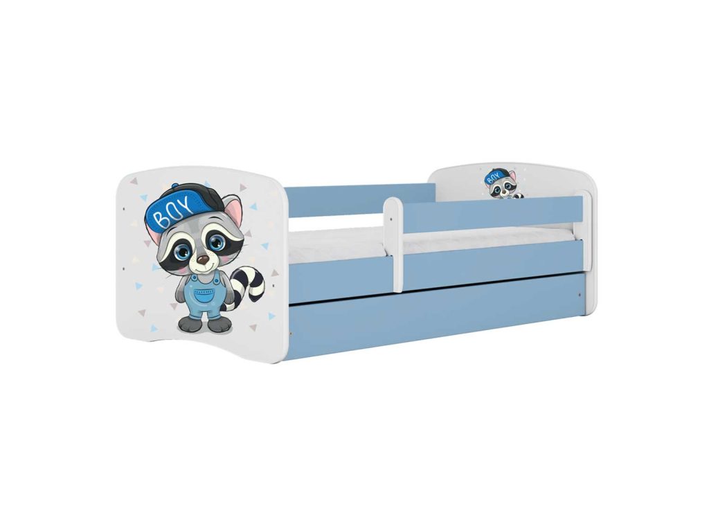 Lit enfant décor raton laveur 70x140, 80x160, 80x180 cm