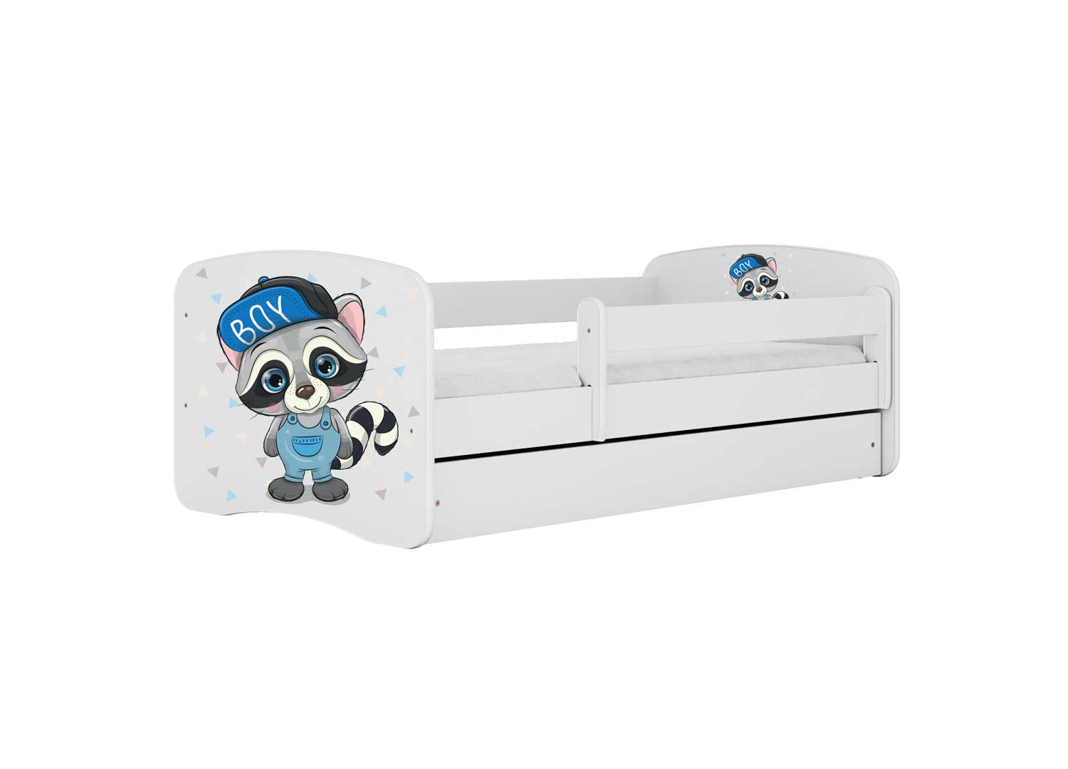 Lit enfant décor raton laveur 70x140, 80x160, 80x180 cm