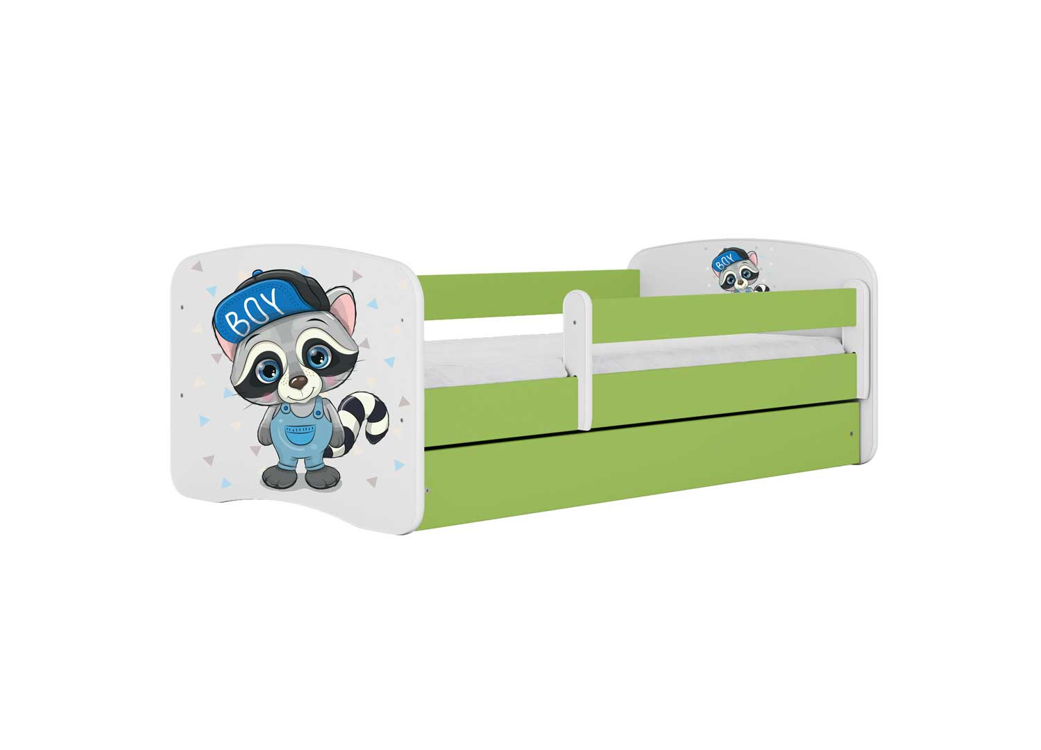 Lit enfant décor raton laveur 70x140, 80x160, 80x180 cm