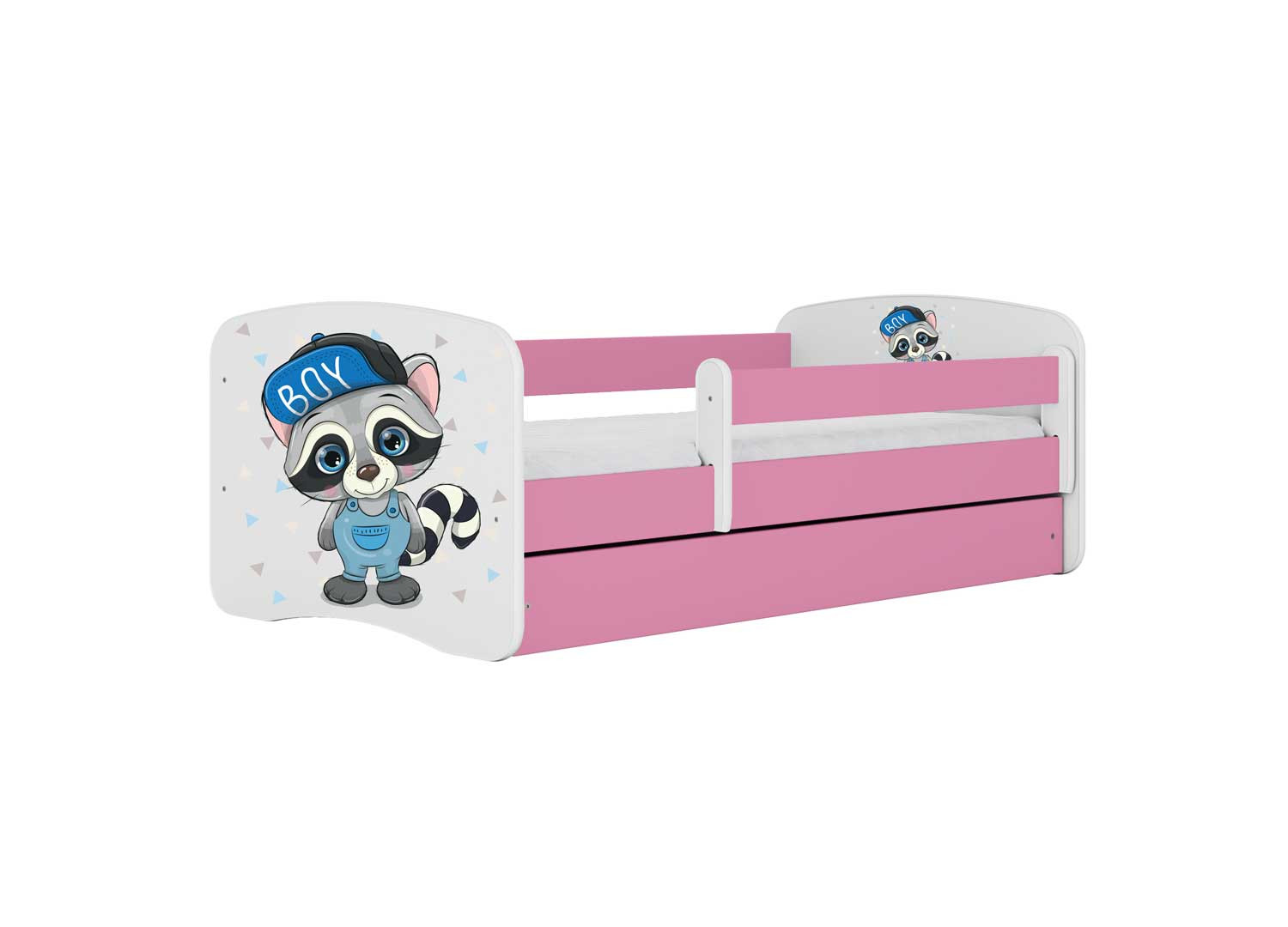 Lit enfant décor raton laveur 70x140, 80x160, 80x180 cm