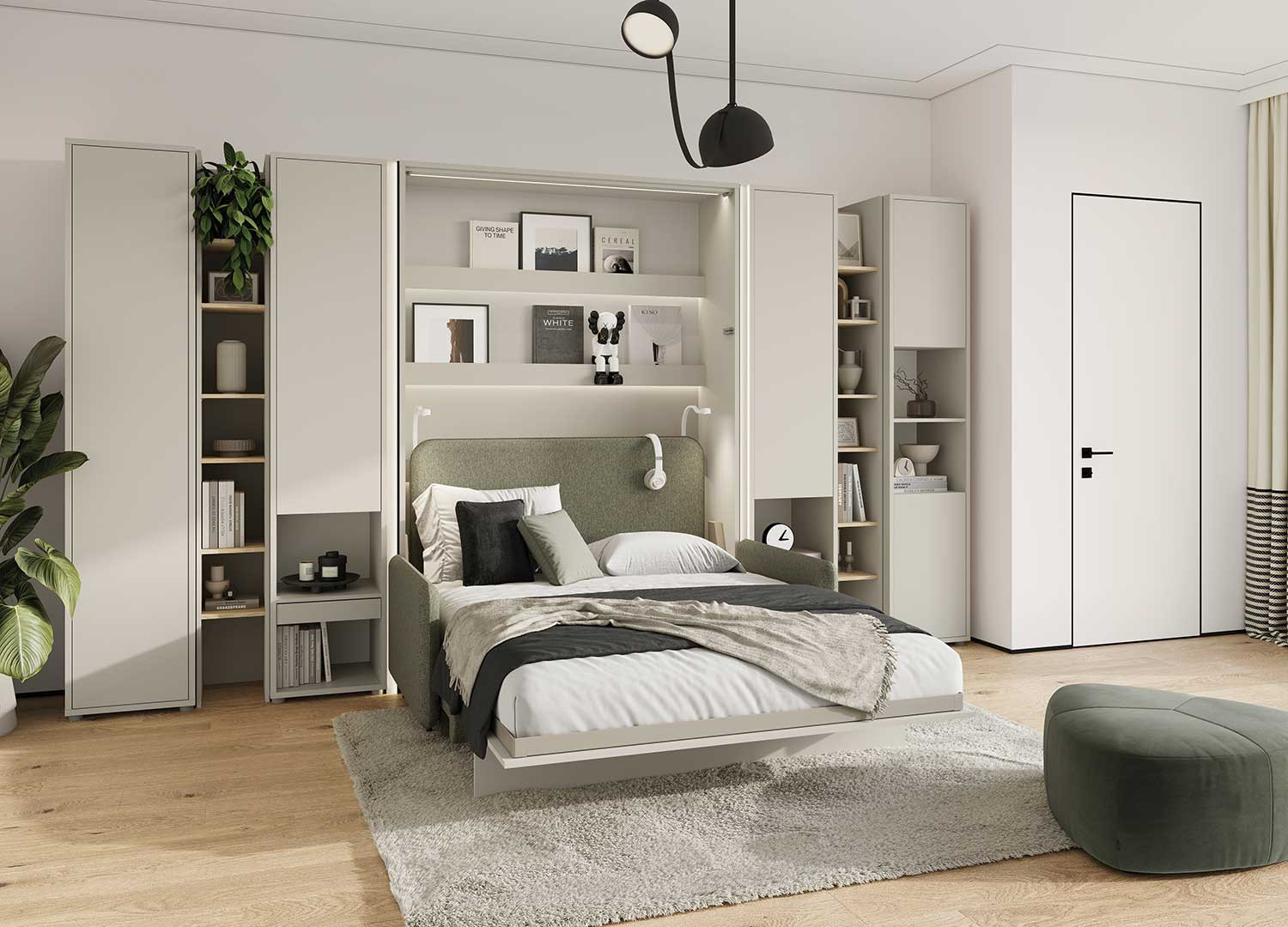 Lit escamotable vertical cachemire 140x200 cm Bed Concept