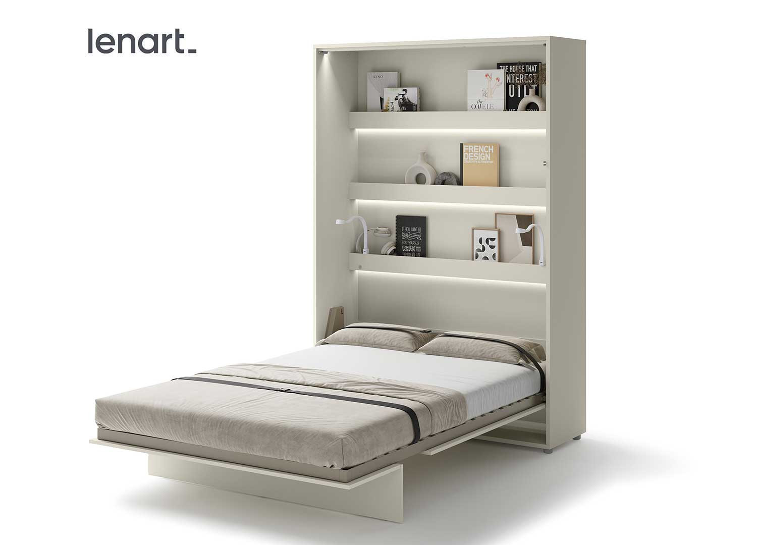 Lit escamotable vertical cachemire 140x200 cm Bed Concept