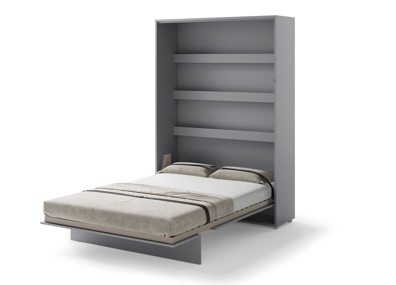 Lit gris escamotable vertical 140x200 cm Bed Concept
