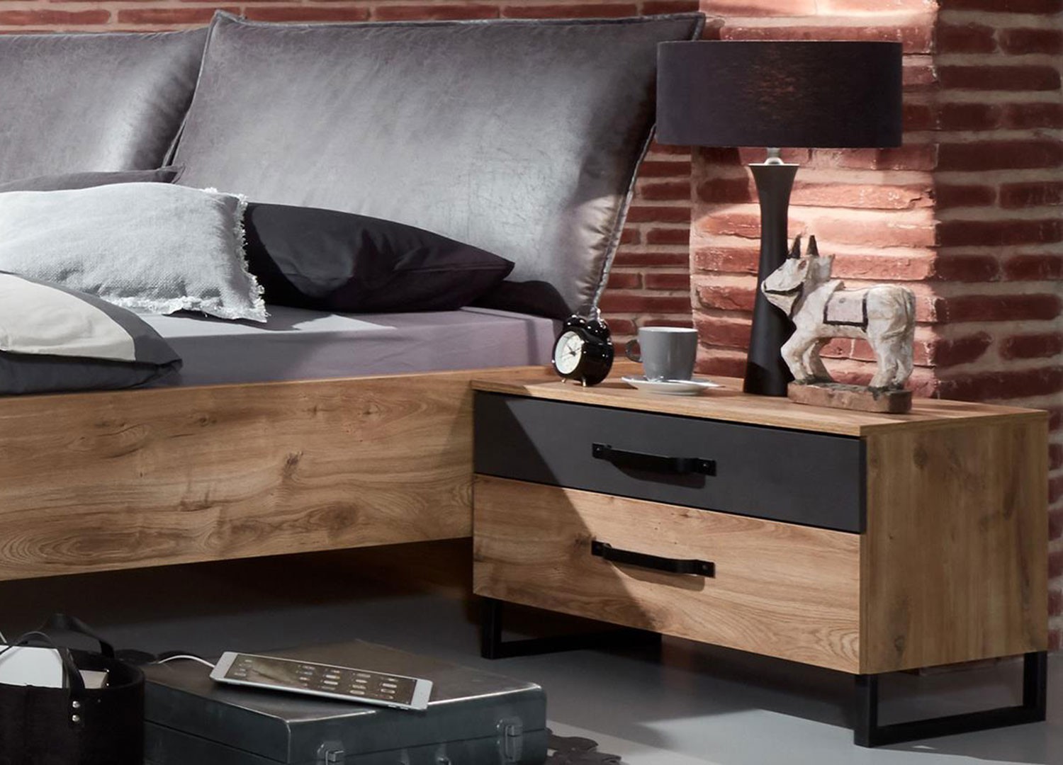 Lit style industriel vintage 160x200 cm