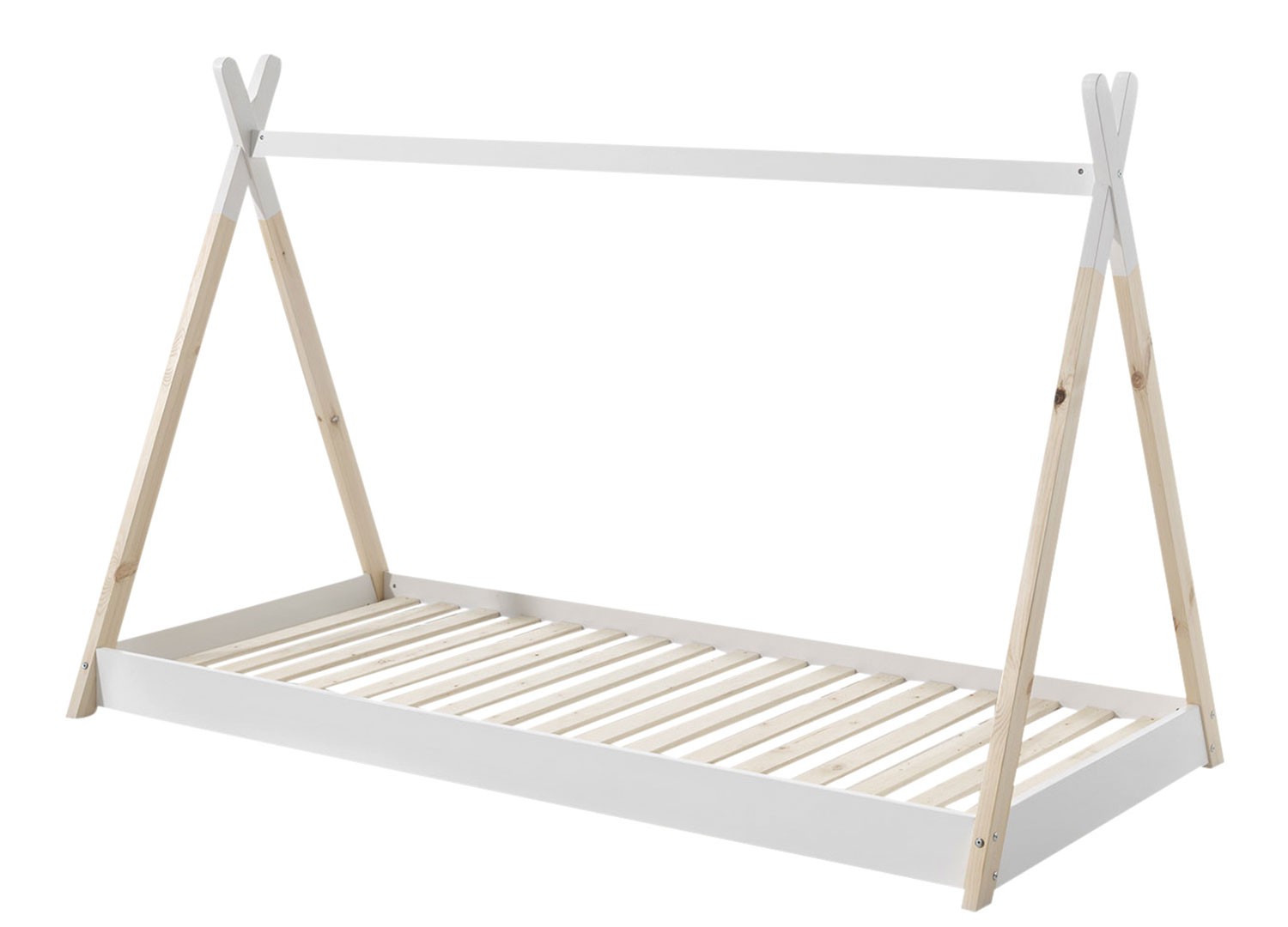 Lit tipi 90x200 cm blanc