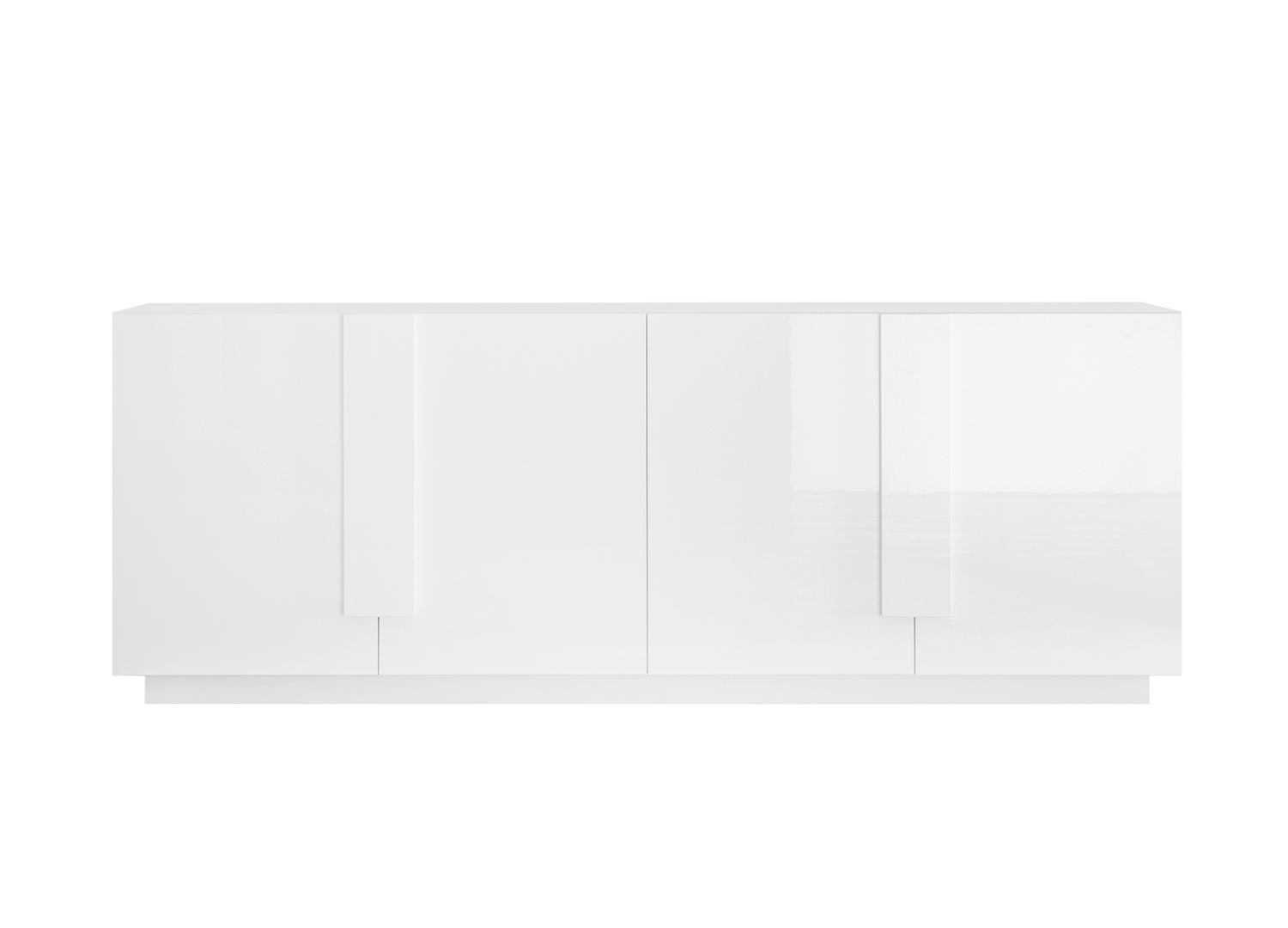 Long buffet de salle à manger 4 portes laqué blanc 241 cm
