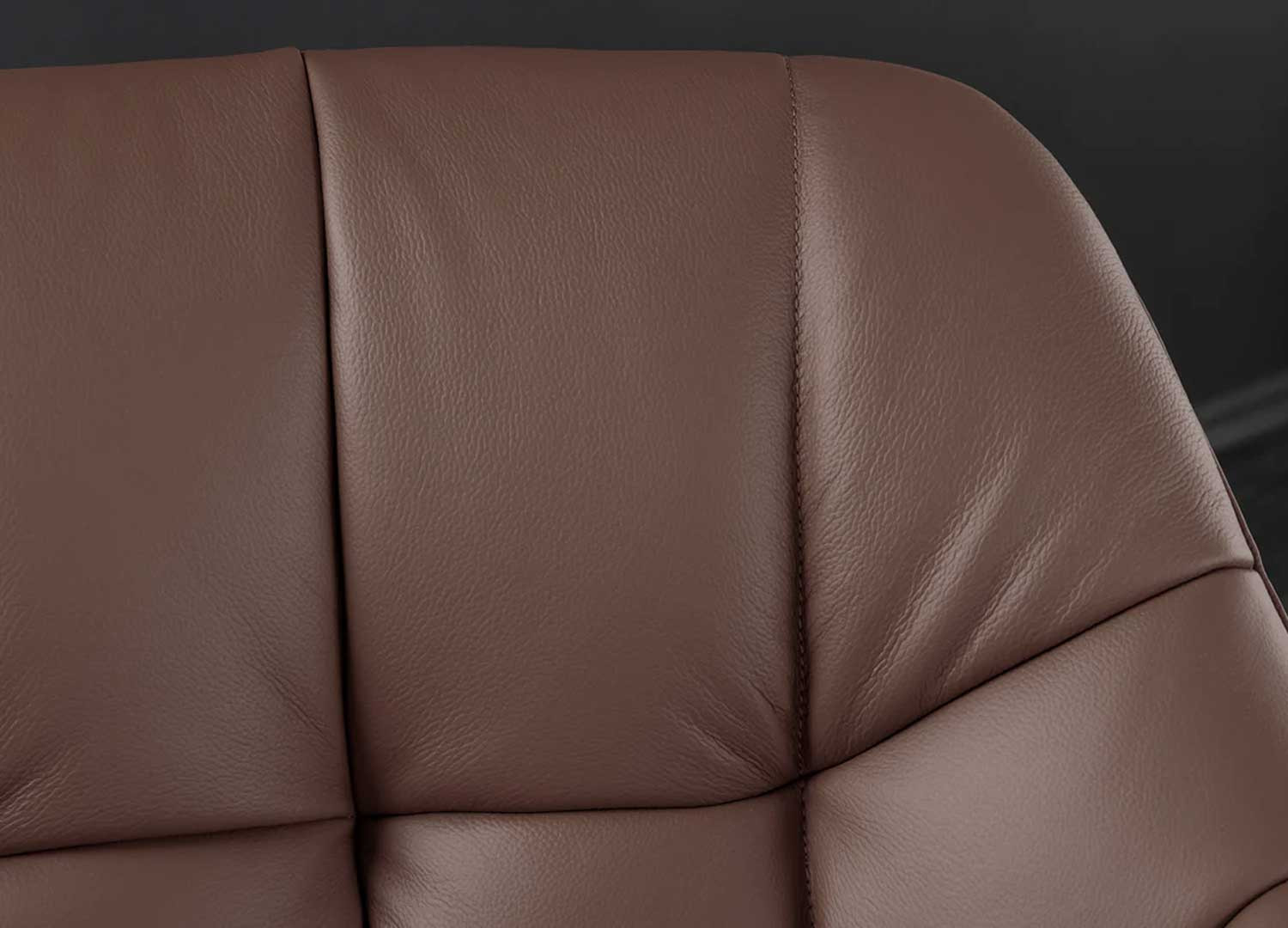 Lot de 2 chaises accoudoirs pivotantes en cuir marron Hudson