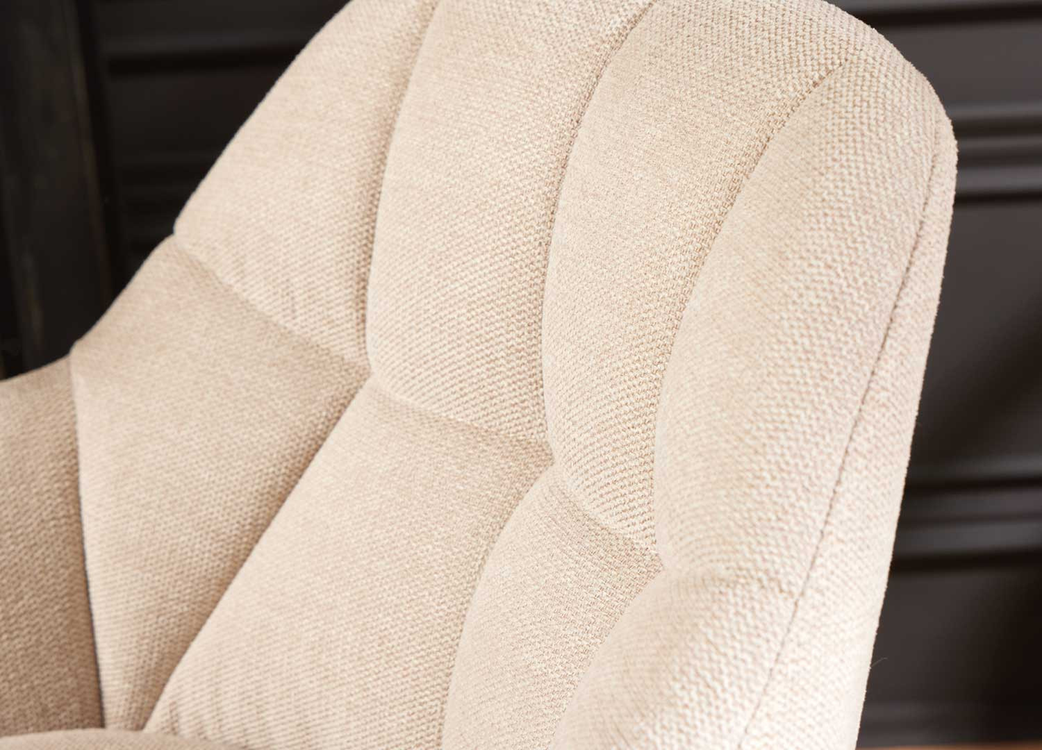 Lot de 2 chaises de bar pivotantes beige