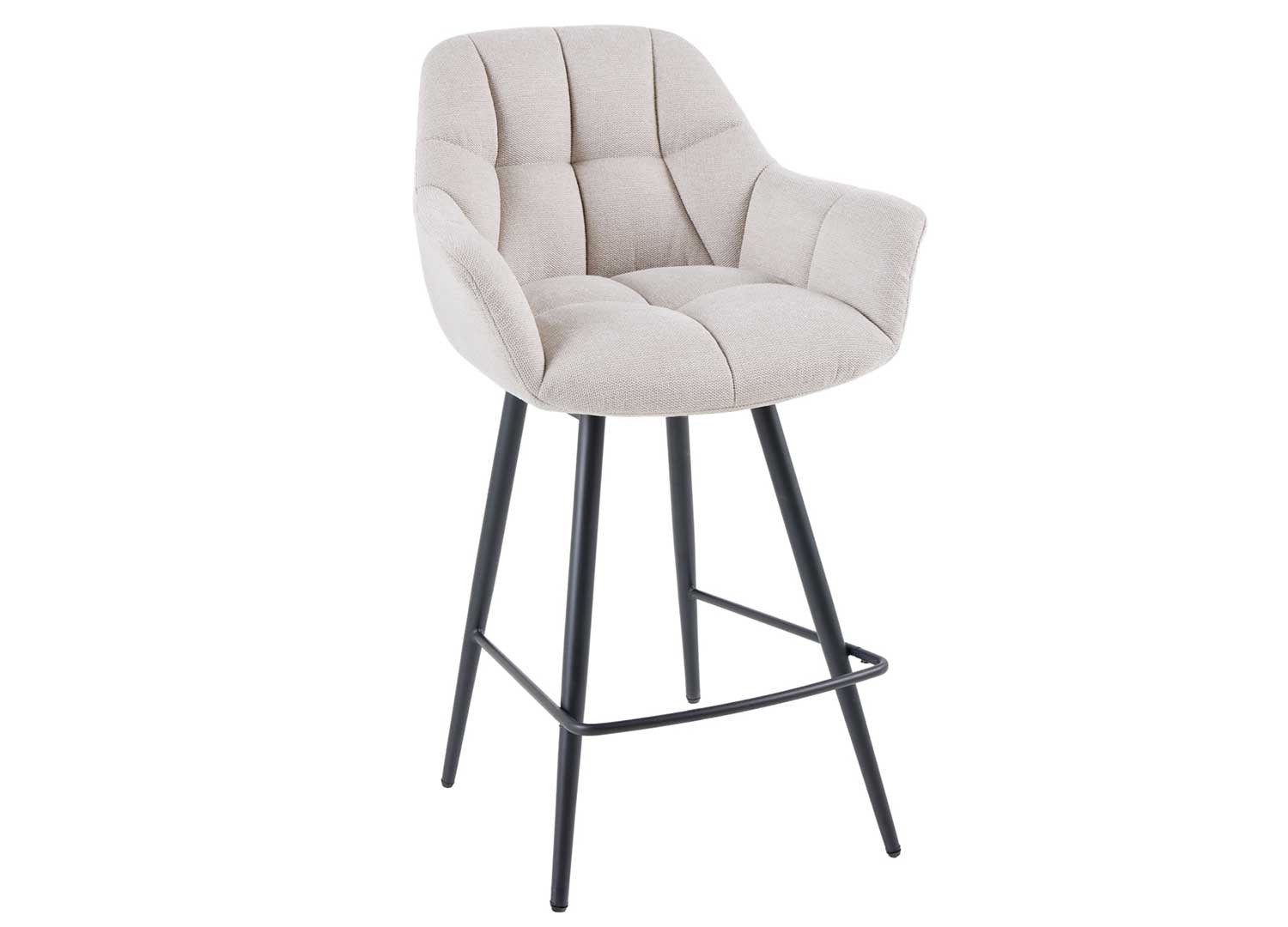 Lot de 2 chaises de bar pivotantes beige