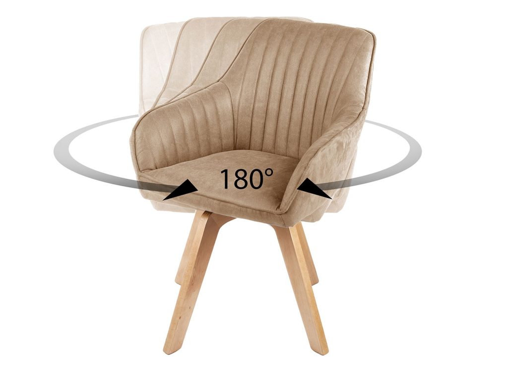 Lot de 2 chaises design pivotantes avec accoudoirs