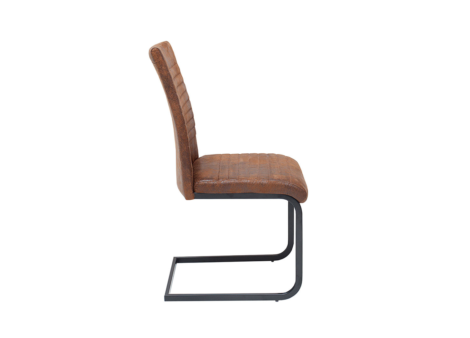 Lot de 2 chaises en microfibre marron