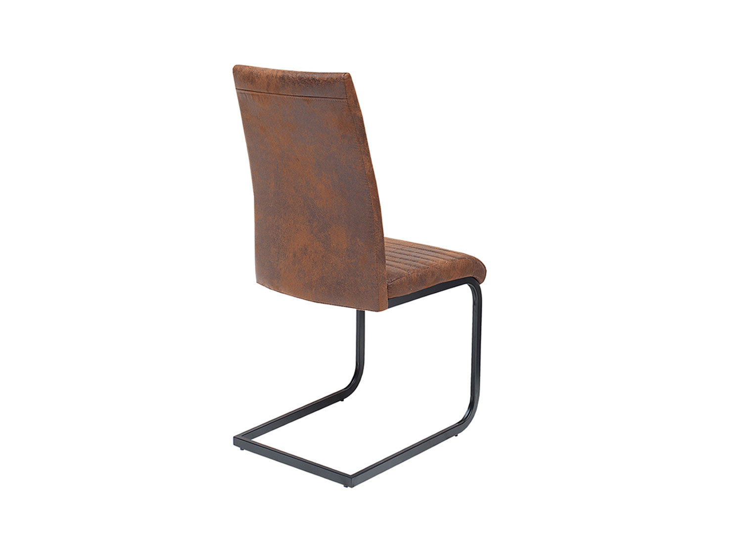 Lot de 2 chaises en microfibre marron