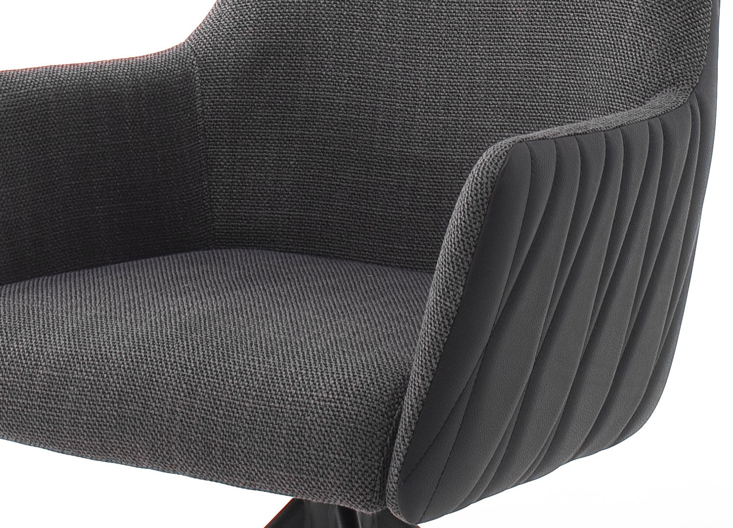 Lot de 2 chaises pivotantes avec accoudoirs bi-matière 3 couleurs
