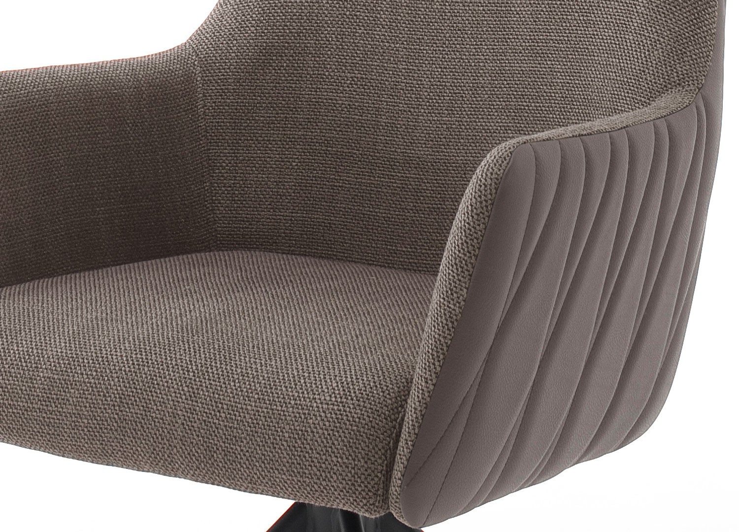 Lot de 2 chaises pivotantes avec accoudoirs bi-matière 3 couleurs