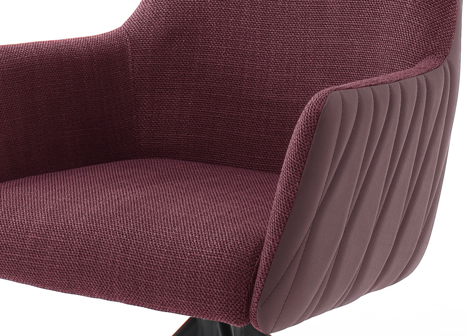 Lot de 2 chaises pivotantes avec accoudoirs bi-matière 3 couleurs